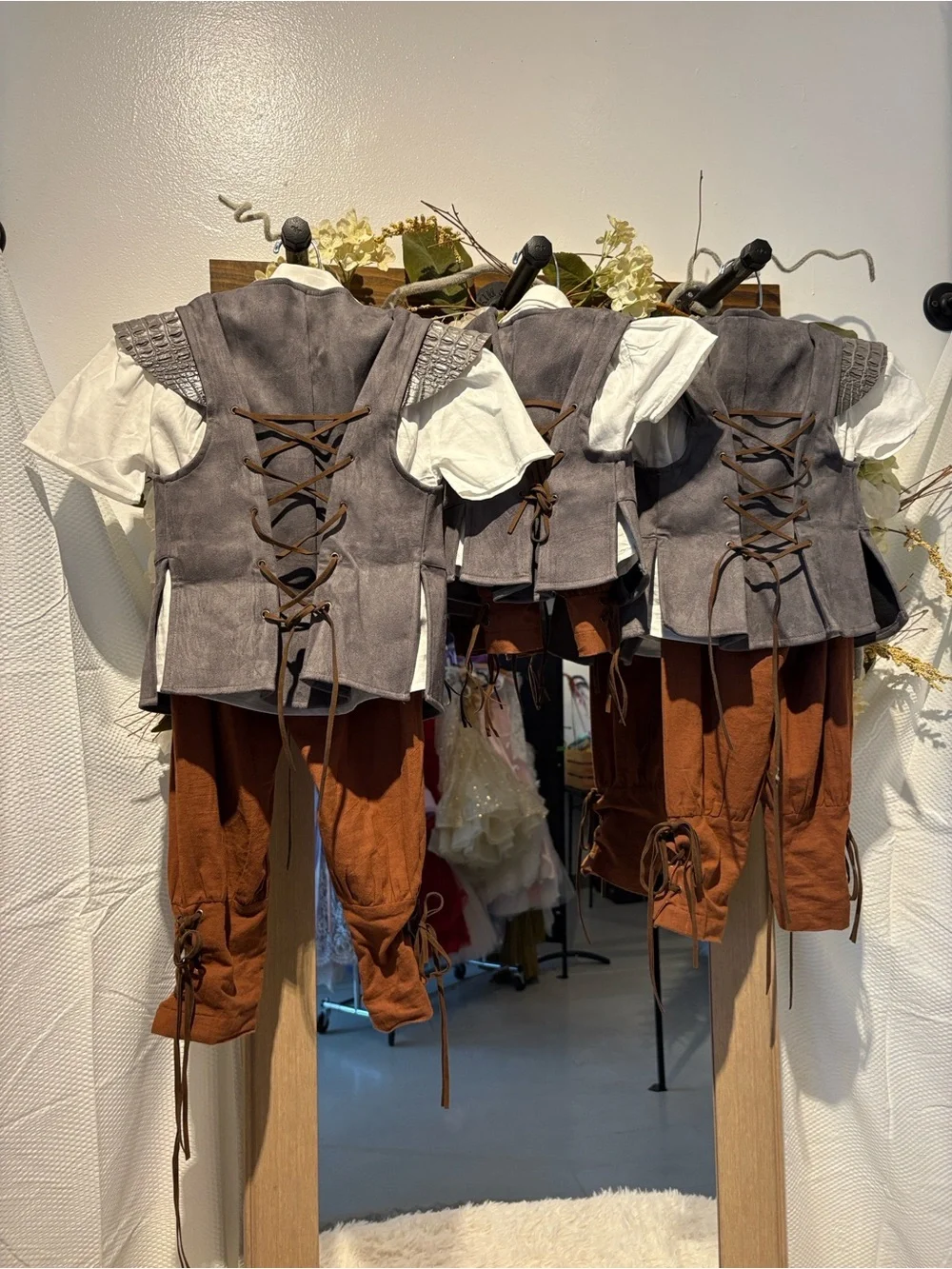 Kids Rustic Pirate Costume Set in Brown and Gray